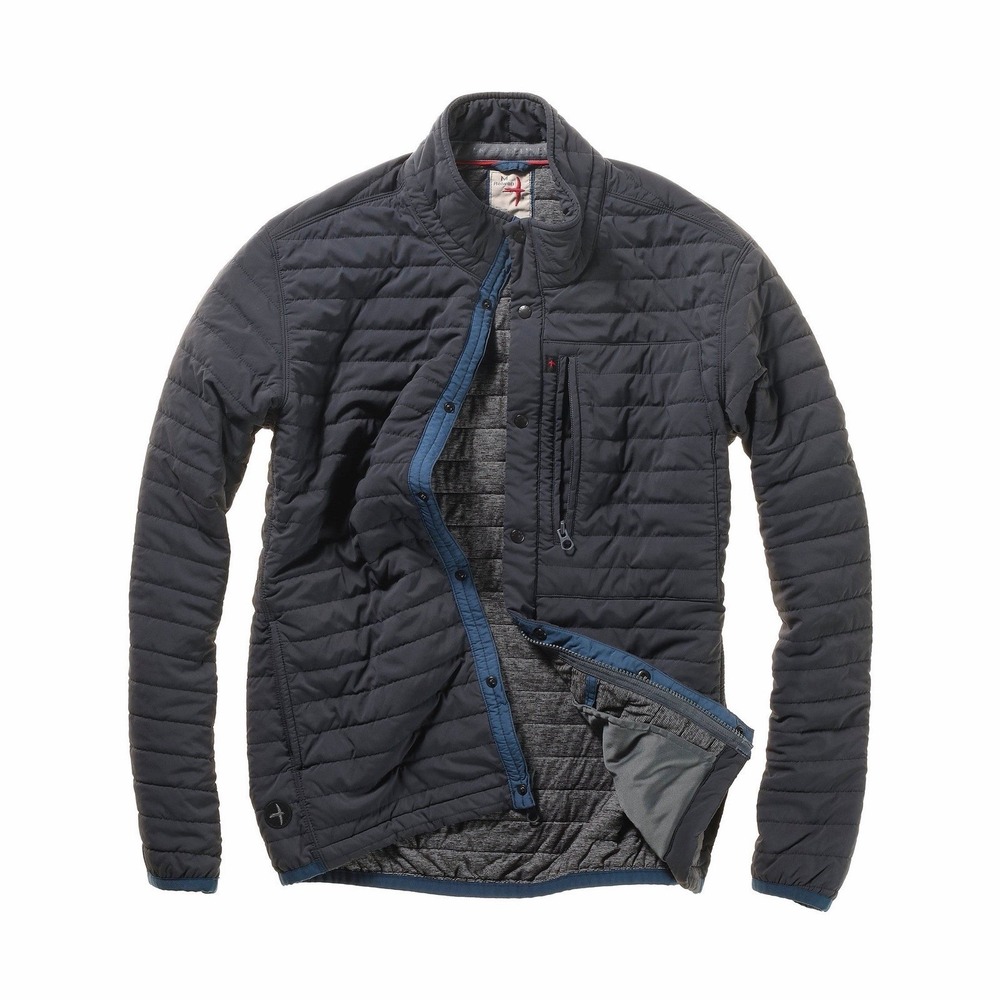 Relwen Windzip Jacket Men's M Gray Insulated Water Resistant Charcoal